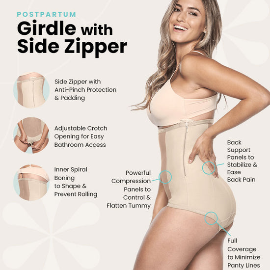 Girdle with Side Zipper Bundle - Bellefit Postpartum Girdles and Corsets