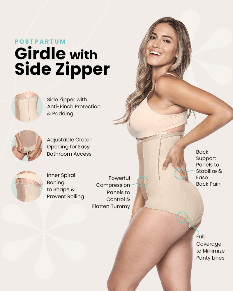 Girdle with Side Zipper Bundle - Bellefit Postpartum Girdles and Corsets