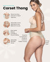 corset thong girdle with straps
