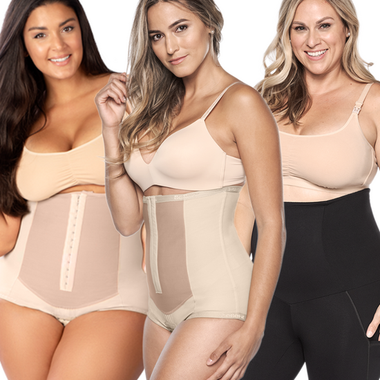 Bodysuit Corset + Postpartum Girdle Corset + High-Waisted Postpartum Support Legging - Bellefit Postpartum Girdles and Corsets