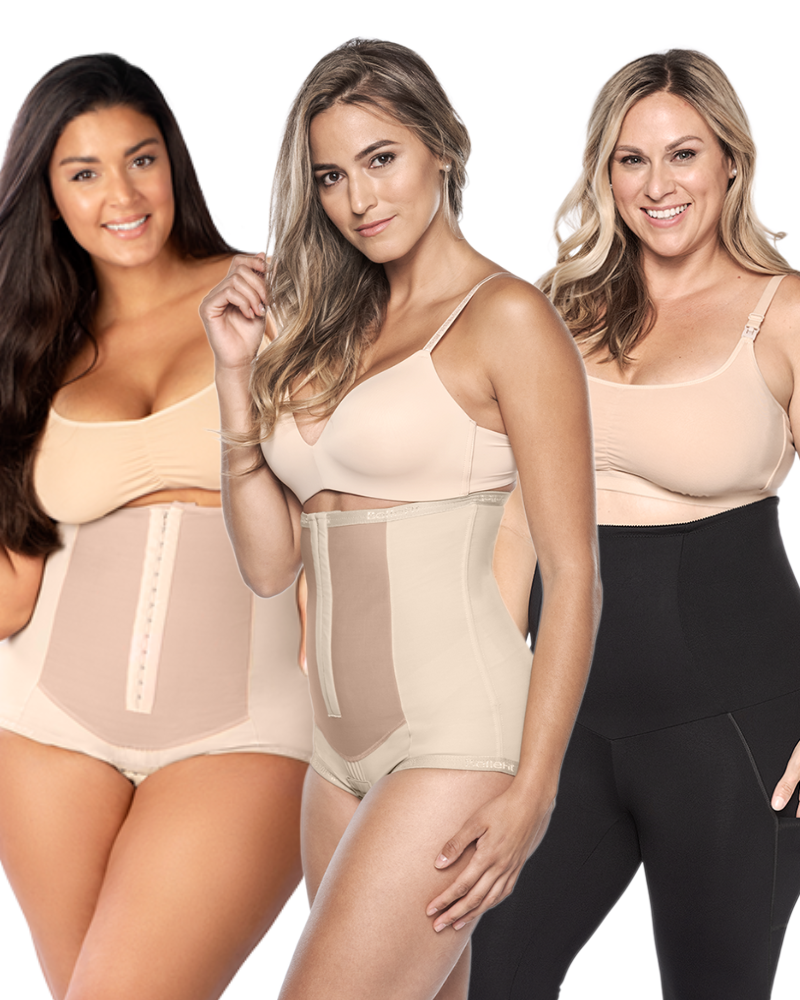 Bodysuit Corset + Postpartum Girdle Corset + High-Waisted Postpartum Support Legging - Bellefit Postpartum Girdles and Corsets