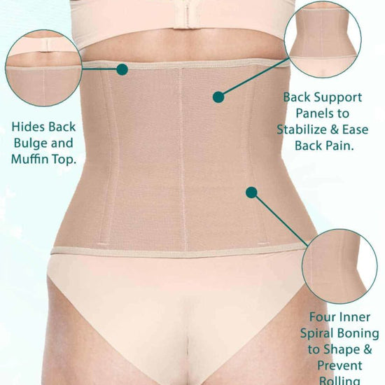 Abdominal Binder w/ Zipper - Bellefit Postpartum Girdles and Corsets