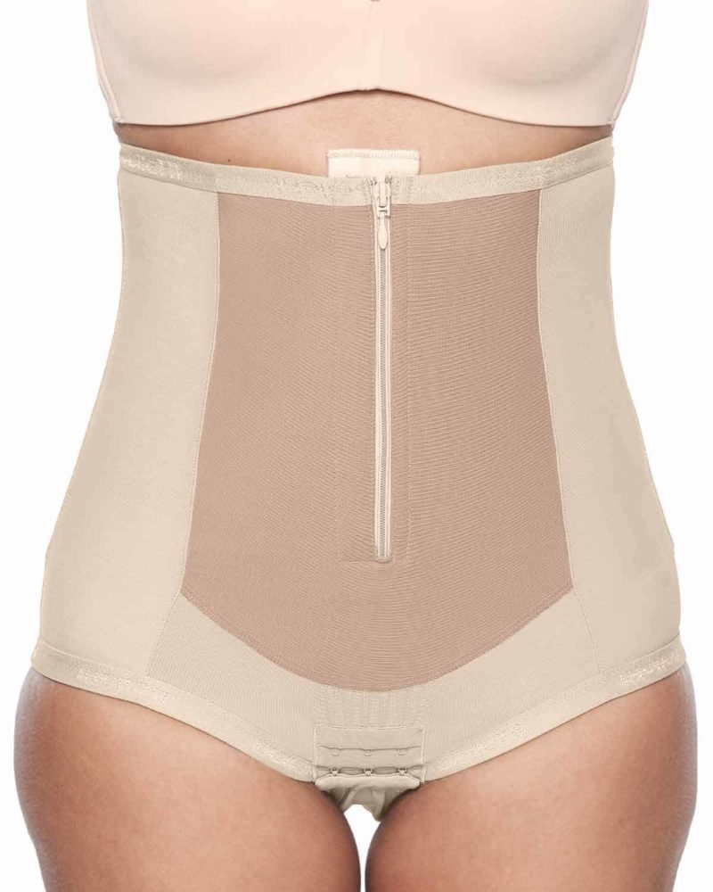 front zipper closure girdle