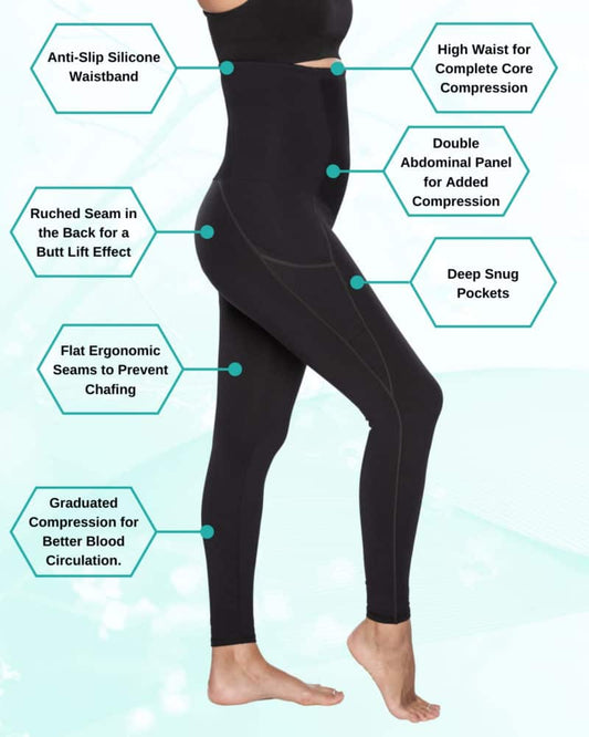 High-Waisted Postpartum Support Legging - Bellefit Postpartum Girdles and Corsets
