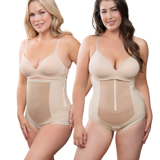 Girdle w/ Side Zipper + Girdle w/ Front Zipper - Bellefit Postpartum Girdles and Corsets