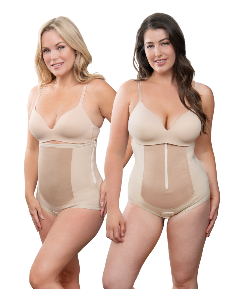 Girdle w/ Side Zipper + Girdle w/ Front Zipper - Bellefit Postpartum Girdles and Corsets