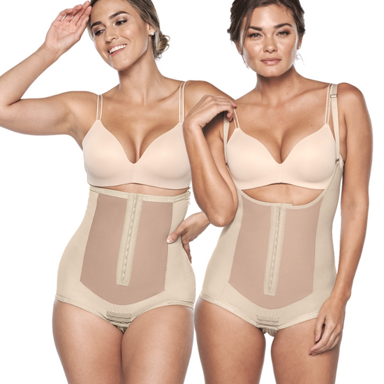 Postpartum Dual Closure Girdle® + Postpartum Bodysuit Corset - Bellefit Postpartum Girdles and Corsets