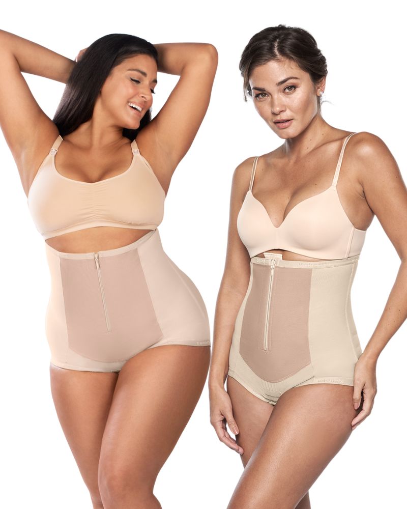 Two Front Zipper Girdles  Bellefit Postpartum Girdles