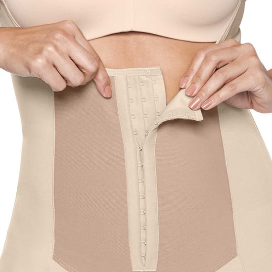 three rows of hook and eye closure girdle