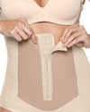 three rows of hook and eye closure girdle