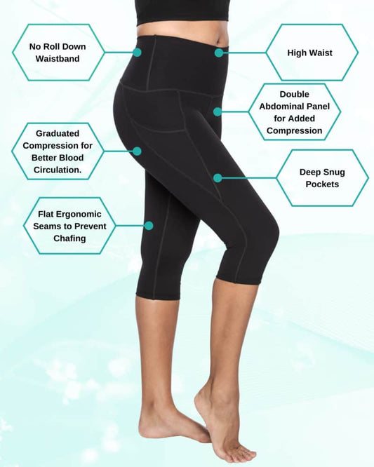 Capri Compression Leggings - Bellefit Postpartum Girdles and Corsets